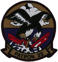 Patrol Squadron 22 (VP-22) (3rd)  Heritage  
Established as Bombing Squadron ONE HUNDRED TWO (VB-102) on 15 Feb 1943. Redesignated Patrol Bombing Squadron ONE HUNDRED TWO (VPB-102) on 1 Oct 1944; Redesignated Patrol Squadron ONE HUNDRED TWO (VP-102) on 15 May 1946; Heavy Patrol Squadron (Landplane) TWO (VP-HL-2) on 15 Nov 1946; Patrol Squadron TWENTY TWO (VP-22) (3rd) "Blue Geese" on 1 Sep 1948. Disestablished on 31 Mar 1994.

Lockheed P-3C UIIIR  Orion

Insignia (4th) approved on 13 Mar 1961.


