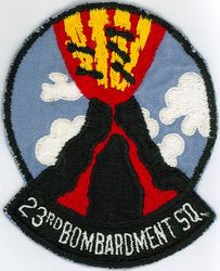 23d Bombardment Squadron, Heavy
Organized as 18 Aero Squadron on 16 Jun 1917.  Redesignated as 23 Aero Squadron (Repair) on 22 Jun 1917.  Demobilized on 22 Mar 1919.  Reconstituted, and consolidated (1924) with 23 Squadron, which was authorized on 30 Aug 1921, organized on 1 Oct 1921, redesignated as 23 Bombardment Squadron on 25 Jan 1923.  Redesignated as: 23 Bombardment Squadron (Medium) on 6 Dec 1939; 23 Bombardment Squadron (Heavy) on 20 Nov 1940; 23 Bombardment Squadron, Heavy, on 6 Mar 1944; 23 Bombardment Squadron, Very Heavy, on 30 Apr 1946.  Inactivated on 10 Mar 1947.  Redesignated as 23 Reconnaissance Squadron, Very Long Range, Photographic, on 16 Sep 1947. Activated on 20 Oct 1947.  Redesignated as: 23 Strategic Reconnaissance Squadron, Photographic, on 16 Jun 1949; 23 Strategic Reconnaissance Squadron, Heavy, on 14 Nov 1950; 23 Bombardment Squadron, Heavy, on 1 Oct 1955; 23 Bomb Squadron on 1 Sep 1991.
