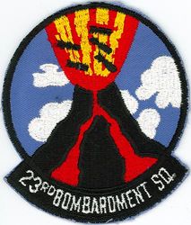 23d Bombardment Squadron, Heavy
Organized as 18 Aero Squadron on 16 Jun 1917.  Redesignated as 23 Aero Squadron (Repair) on 22 Jun 1917.  Demobilized on 22 Mar 1919.  Reconstituted, and consolidated (1924) with 23 Squadron, which was authorized on 30 Aug 1921, organized on 1 Oct 1921, redesignated as 23 Bombardment Squadron on 25 Jan 1923.  Redesignated as: 23 Bombardment Squadron (Medium) on 6 Dec 1939; 23 Bombardment Squadron (Heavy) on 20 Nov 1940; 23 Bombardment Squadron, Heavy, on 6 Mar 1944; 23 Bombardment Squadron, Very Heavy, on 30 Apr 1946.  Inactivated on 10 Mar 1947.  Redesignated as 23 Reconnaissance Squadron, Very Long Range, Photographic, on 16 Sep 1947. Activated on 20 Oct 1947.  Redesignated as: 23 Strategic Reconnaissance Squadron, Photographic, on 16 Jun 1949; 23 Strategic Reconnaissance Squadron, Heavy, on 14 Nov 1950; 23 Bombardment Squadron, Heavy, on 1 Oct 1955; 23 Bomb Squadron on 1 Sep 1991.
