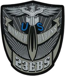 23d Expeditionary Bomb Squadron
Organized as 18 Aero Squadron on 16 Jun 1917.  Redesignated as 23 Aero Squadron (Repair) on 22 Jun 1917.  Demobilized on 22 Mar 1919.  Reconstituted, and consolidated (1924) with 23 Squadron, which was authorized on 30 Aug 1921, organized on 1 Oct 1921, redesignated as 23 Bombardment Squadron on 25 Jan 1923.  Redesignated as: 23 Bombardment Squadron (Medium) on 6 Dec 1939; 23 Bombardment Squadron (Heavy) on 20 Nov 1940; 23 Bombardment Squadron, Heavy, on 6 Mar 1944; 23 Bombardment Squadron, Very Heavy, on 30 Apr 1946.  Inactivated on 10 Mar 1947.  Redesignated as 23 Reconnaissance Squadron, Very Long Range, Photographic, on 16 Sep 1947. Activated on 20 Oct 1947.  Redesignated as: 23 Strategic Reconnaissance Squadron, Photographic, on 16 Jun 1949; 23 Strategic Reconnaissance Squadron, Heavy, on 14 Nov 1950; 23 Bombardment Squadron, Heavy, on 1 Oct 1955; 23 Bomb Squadron on 1 Sep 1991.
