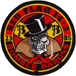 23d Bomb Squadron Exercise RED FLAG 2014-03
Organized as 18 Aero Squadron on 16 Jun 1917.  Redesignated as 23 Aero Squadron (Repair) on 22 Jun 1917.  Demobilized on 22 Mar 1919.  Reconstituted, and consolidated (1924) with 23 Squadron, which was authorized on 30 Aug 1921, organized on 1 Oct 1921, redesignated as 23 Bombardment Squadron on 25 Jan 1923.  Redesignated as: 23 Bombardment Squadron (Medium) on 6 Dec 1939; 23 Bombardment Squadron (Heavy) on 20 Nov 1940; 23 Bombardment Squadron, Heavy, on 6 Mar 1944; 23 Bombardment Squadron, Very Heavy, on 30 Apr 1946.  Inactivated on 10 Mar 1947.  Redesignated as 23 Reconnaissance Squadron, Very Long Range, Photographic, on 16 Sep 1947. Activated on 20 Oct 1947.  Redesignated as: 23 Strategic Reconnaissance Squadron, Photographic, on 16 Jun 1949; 23 Strategic Reconnaissance Squadron, Heavy, on 14 Nov 1950; 23 Bombardment Squadron, Heavy, on 1 Oct 1955; 23 Bomb Squadron on 1 Sep 1991.
