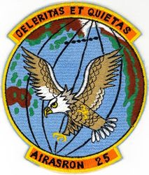Air Anti-Submarine Squadron 25 (VS-25)
Established as Composite Squadron TWENTY FIVE (VC-25) on 1 Apr 1949. Redesignated Air Anti-Submarine Squadron TWENTY FIVE (VS-25) on 20 Apr 1950. Disestablished on 1 Jun 1956. Reestablished on 1 Sep 1960. Disestablished on 27 Sep 1968.

Grumman S2F-1F Tracker, 1960-1963
Grumman S-2E Tracker, 1963-1968

Insignia (2nd) used from 1960-1968.

