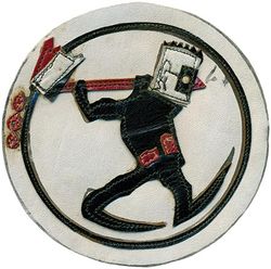 25th Bombardment Squadron, Very Heavy
Organized as 20th Aero Squadron on 13 Jun 1917. Redesignated 25th Aero Squadron on 22 Jun 1917. Demobilized on 17 Jun 1919. Reconstituted and consolidated (1924) with 25th Squadron which was authorized on 30 Aug 1921. Organized on 1 Oct 1921. Redesignated : 25th Bombardment Squadron on 25 Jan 1923; 25th Bombardment Squadron (Medium) on 6 Dec 1939; 25th Bombardment Squadron (Heavy) on 20 Nov 1940; 25th Bombardment Squadron (Very Heavy) on 20 Nov 1943. Inactivated on 1 Oct 1946

Insignia approved on 15 Feb 1924. Indian made painted multi piece leather.

Stations. Camp Kelly, TX, 13 Jun-28 Dec 1917; Ayr, Scotland, 31 Jan 1918; Marske, England, 23 Apr-7 Aug 1918; St Maxient, France, 20 Aug 1918; Romorantin, France, 29 Aug 1918; Colombey-les-Belles, France, 18 Sep 1918; Toul, France, 24 Oct 1918; Colombeyles-Belles, France, 15 Apr 1919; Le Mans, France 5-19 May 1919; Mitchel Field, NY, 6-17 Jun 1919. Mitchel Field, NY, 1 Oct 1921-22 Apr 1922; France Field, CZ, 30 Apr 1922; Rio Hato, Panama, 8 Dec 1941; Salinas, Ecuador, c. 21 Jan 1942; Howard Field, CZ, 22 May-16 Jun 1943; Pratt AAFld, KS, 1 Jul 1943-12 Mar 1944; Chakulia, India, c. 11 Apr 1944-Apr 1945; West Field, Tinian, Apr-7 Nov 1945; March Field, CA, 27 Nov 1945; Davis-Monthan Field, AZ, c. 8 May-1 Oct 1946.

