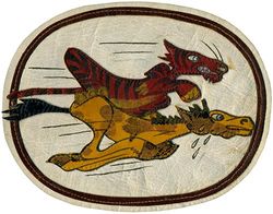 26th Pursuit Squadron, Interceptor, 26th Pursuit Squadron, Fighter, 26th Fighter Squadron, Twin Engine & 26th Fighter Squadron
Constituted as 26 Pursuit Squadron (Interceptor) on 20 Nov 1940.  Activated on 15 Jan 1941.  Redesignated: 26 Pursuit Squadron (Fighter) on 12 Mar 1941; 26 Fighter Squadron (Twin Engine) on 15 May 1942; 26 Fighter Squadron on 1 Jun 1942.  Inactivated on 13 Dec 1945.

Insignia approved on 20 Mar 1945. Multi piece, painted on leather

Stations. Hamilton Field, CA, 15 Jan 1941; March Field, CA, 10 Jun 1941-11 Jan 1942; Karachi, India, 13 Mar 1942; Dinjan, India, 10 Oct 1942; Kunming, China, c. 7 Oct 1943 (detachments operated from Nanning, China, c. 8 Mar-Nov 1944; Liangshan, China, May-20 Jun 1944; Kweilin, China, 20-30 Jun 1944; Poseh, China, Jan 1945; Liangshan, China, Jan and Mar 1945; Laohokow, China, Jan-Feb 1945); Nanning, China, 1 Aug 1945; Loping, China, Sep-Nov 1945; Ft Lewis, WA, 12-13 Dec 1945.

