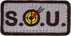 26th Weapons Squadron Morale Pencil Pocket Tab
Constituted as 26 Pursuit Squadron (Interceptor) on 20 Nov 1940. Activated on 15 Jan 1941. Redesignated: 26 Pursuit Squadron (Fighter) on 12 Mar 1941; 26 Fighter Squadron (Twin Engine) on 15 May 1942; 26 Fighter Squadron on 1 Jun 1942. Inactivated on 13 Dec 1945. Activated on 15 Oct 1946. Redesignated: 26 Fighter Squadron, Jet-Propelled, on 19 Feb 1947; 26 Fighter Squadron, Jet, on 10 Aug 1948; 26 Fighter-Interceptor Squadron on 1 Feb 1950. Inactivated on 9 Apr 1959. Redesignated 26 Flying Training Squadron on 13 Dec 1989. Activated on 19 Jan 1990. Inactivated on 1 Oct 1992. Redesignated 26 Weapons Squadron on 18 Sep 2008. Activated on 30 Sep 2008.
S.O.U. = Sensor Operator University

