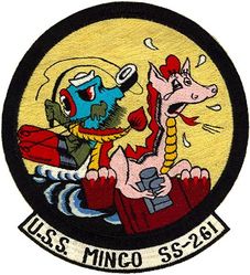 SS-261 USS Mingo
USS Mingo 
Gato-class diesel-electric submarine 
Builder: Electric Boat Company, Groton, Connecticut 
Launched: 30 Nov 1942 
Commissioned: 12 Feb 1943 
Decommissioned: Jan 1947 
Recommissioned: 20 May 1955 
Decommissioned: 15 Aug 1955 
Struck: 20 February 1971 
Fate: Transferred to Japan unmodified, 15 Aug 1955.
Named: Kuroshio
