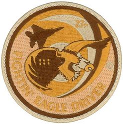 27th Fighter Squadron F-15 Pilot
Organized as 21 Aero Squadron on 15 Jun 1917. Redesignated as: 27 Aero Squadron on 23 Jun 1917; 27 Squadron (Pursuit) on 14 Mar 1921; 27 Pursuit Squadron on 25 Jan 1923; 27 Pursuit Squadron (Interceptor) on 6 Dec 1939; 27 Pursuit Squadron (Fighter) on 12 Mar 1941; 27 Fighter Squadron (Twin Engine) on 15 May 1942; 27 Fighter Squadron, Two Engine, on 28 Feb 1944. Inactivated on 16 Oct 1945. Redesignated as: 27 Fighter Squadron, Single Engine, on 5 Apr 1946; 27 Fighter Squadron, Jet Propelled, on 20 Jun 1946. Activated on 3 Jul 1946. Redesignated as: 27 Fighter Squadron, Jet, on 15 Jun 1948; 27 Fighter-Interceptor Squadron on 16 Apr 1950; 27 Tactical Fighter Squadron on 1 Jul 1971; 27 Fighter Squadron on 1 Nov 1991-.
Keywords: desert
