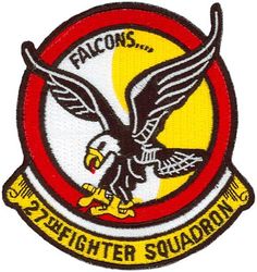 27th Fighter Squadron Heritage
Organized as 21 Aero Squadron on 15 Jun 1917. Redesignated as: 27 Aero Squadron on 23 Jun 1917; 27 Squadron (Pursuit) on 14 Mar 1921; 27 Pursuit Squadron on 25 Jan 1923; 27 Pursuit Squadron (Interceptor) on 6 Dec 1939; 27 Pursuit Squadron (Fighter) on 12 Mar 1941; 27 Fighter Squadron (Twin Engine) on 15 May 1942; 27 Fighter Squadron, Two Engine, on 28 Feb 1944. Inactivated on 16 Oct 1945. Redesignated as: 27 Fighter Squadron, Single Engine, on 5 Apr 1946; 27 Fighter Squadron, Jet Propelled, on 20 Jun 1946. Activated on 3 Jul 1946. Redesignated as: 27 Fighter Squadron, Jet, on 15 Jun 1948; 27 Fighter-Interceptor Squadron on 16 Apr 1950; 27 Tactical Fighter Squadron on 1 Jul 1971; 27 Fighter Squadron on 1 Nov 1991-.
