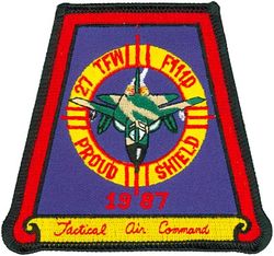27th Tactical Fighter Wing PROUD SHIELD 1987
PROUD SHIELD was the SAC annual Bombing and Navigation Competition to which TAC F-111s were invited.
