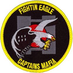 27th Fighter Squadron Captains Mafia
Organized as 21 Aero Squadron on 15 Jun 1917. Redesignated as: 27 Aero Squadron on 23 Jun 1917; 27 Squadron (Pursuit) on 14 Mar 1921; 27 Pursuit Squadron on 25 Jan 1923; 27 Pursuit Squadron (Interceptor) on 6 Dec 1939; 27 Pursuit Squadron (Fighter) on 12 Mar 1941; 27 Fighter Squadron (Twin Engine) on 15 May 1942; 27 Fighter Squadron, Two Engine, on 28 Feb 1944. Inactivated on 16 Oct 1945. Redesignated as: 27 Fighter Squadron, Single Engine, on 5 Apr 1946; 27 Fighter Squadron, Jet Propelled, on 20 Jun 1946. Activated on 3 Jul 1946. Redesignated as: 27 Fighter Squadron, Jet, on 15 Jun 1948; 27 Fighter-Interceptor Squadron on 16 Apr 1950; 27 Tactical Fighter Squadron on 1 Jul 1971; 27 Fighter Squadron on 1 Nov 1991-.
Emblem. Approved on 17 Sep 1971.

