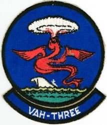 Heavy Attack Squadron 3 (VAH-3)  
Established as Heavy Attack Squadron Three (VAH-3) "Sea Dragons" on 15 Jun 1956. Redesignated: Reconnaissance Attack Squadron Three (RVAH-3) on 1 Jul 1964. Disestablished on 17 Aug 1979.

Douglas A3D-1/2 Skywarrior, 1955-79

