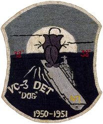 Composite Squadron 3 (VC-3) Detachment Dog 1950-1951
Established as Composite Squadron THREE (VC-3) on 2 May 1949. Redesignated All Weather Fighter Squadron THREE (VF(AW)-3) on 1 Jul 1956. Disestablished on 2 May 1958.

Vought  F4U-5N Corsair




