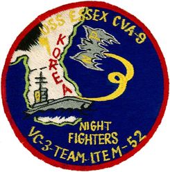 Composite Squadron 3 (VC-3) Detachment Item 1952
Established as Composite Squadron THREE (VC-3) on 2 May 1949. Redesignated All Weather Fighter Squadron THREE (VF(AW)-3) on 1 Jul 1956. Disestablished on 2 May 1958.

Vought  F4U-5N Corsair

