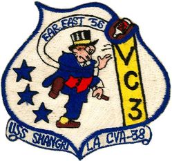 Composite Squadron 3 (VC-3) Detachment J 1956
VC-3 "Blue Nemesis"
1956
Established as VC-3 on 20 May 1949, VF(AW)-3 on 1 July 1956-2 May 1958.
McDonnell F2H-3 Banshee
USS Shangri La (CVA-38)
Air Task Group 1

