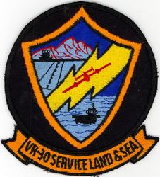 Air Transport Squadron 30 (VR-30)
Established as Air Transport Squadron Five (VR-5) which was established on 24 Jun 1943. Redesignated Air Transport Squadron TWO ONE (VR-21) on 15 Jul 1957. Decommissioned on 1 Oct 1966. Alameda Detachment commissioned as Fleet Tactical Support Squadron THREE ZERO (VR-30) on 1 Oct 1966; Redesignated Fleet Logistics Support Squadron THREE ZERO (VRC-30) on 1 Oct 1978-.

Grumman C-1A/2A Trader, 1966-.
Beech UC-12M Super King, 1989-1994

