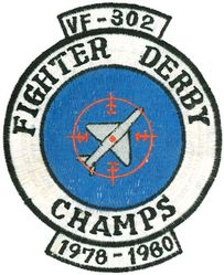 Fighter Squadron 302 (VF-302) Fighter Derby Weapons Champions 1978-1980
VF-302 "Stallions" 
1978-1980
Established on 21 May 1971-31 Dec 1994.
McDonnell Douglas F-4N Phantom II


