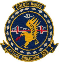Attack Squadron 303 (VA-303)
VA-303 "Golden Hawks"
1970-1984
Established as VF-876 in late 1940s; VA-876 in 1961; VA-20G2 in 1968; VA-303 on 1 Jul 1970; VFA-303 on 1 Jan 1994-31 Dec 1994.
 Vought F4U-4B Corsair 
 North American FJ-1 Fury
 McDonnell F2H Banshee
 Douglas A4D-2N (A-4C)/ 4L Skyhawk 
 Chance Vought A-7A/B Corsair II
 McDonnell Douglas F/A-18A Hornet

