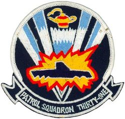 Patrol Squadron 31 (VP-31)
Established as Patrol Squadron THIRTY ONE (VP-31) "Genies" on 30 Jun 1960, the second squadron to be assigned the VP-31 designation. Disestablished on 1 Nov 1993.

Lockheed P-2V-5/SP-2E Neptune, 1960
Lockheed P-2V-7/SP-2H Neptune, 1960
Martin P5M-2/SP-5B Marlin, 1960
Douglas R5D-5/VC-54S Skymaster, 1960-1961
Lockheed R7V-1/C-121J Constellation, 1961
Grumman UF-1/SHU-16B Albatross, 1961
Lockheed P-3A Orion, 1963-1965
Lockheed P-3B Orion, 1965-1970
Lockheed P-3C Orion, 1970-1974
Lockheed P-3F Orion, 1974-1975
Lockheed P-3C UI Orion, 1975-1977
Lockheed P-3C UII.5 Orion, 1983-1985
Lockheed P-3C UIII Orion, 1985-1986
Lockheed TP-3A Orion, 1986-1993

Insignia (1st) “Genies” approved by CNO on 25 July 1962.

