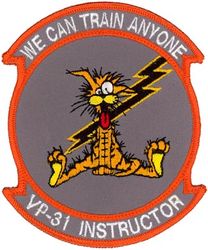 Patrol Squadron 31 (VP-31) Instructor  
Established as Patrol Squadron THIRTY ONE (VP-31) " Black Lightnings" on 30 Jun 1960, the second squadron to be assigned the VP-31 designation. Disestablished on 1 Nov 1993.

Lockheed TP-3A Orion

