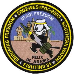 Fighter Squadron 31 (VF-31) WESTPAC Cruise 2002-2003
VF-31 "Tomcatters"
2002-2003
Grumman F-14D Tomcat
