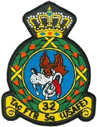 32d Tactical Fighter Squadron
Constituted 32d Pursuit Squadron (Interceptor) on 22 Dec 1939. Activated on 1 Feb 1940. Redesignated 32d Fighter Squadron on 15 May 1942. Inactivated on 15 Oct 1946. Redesignated 32d Fighter-Day Squadron on 9 May 1955. Activated on 8 Sep 1955. Redesignated: 32d Tactical Fighter Squadron on 8 Jul 1958; 32d Fighter-Interceptor Squadron on 8 JuI 1959; 32d Tactical Fighter Squadron on 1 Jul 1969; 32d Fighter Squadron on 1 Nov 1991. Inactivated 1 Jul 1994.
