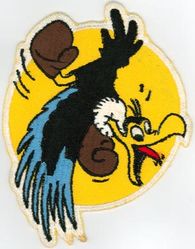 Marine Fighter Squadron 322 (VMF-322)
Established as Marine Fighter Squadron 322 (VMF-322) "Fighting Gamecocks" on1 Jul 1943. Deactivated on 30 Nov 1949. Reactivated on 6 Jul 1951. Redesignated as Marine Attack Squadron 322 (VMA-322) in May 1958. Decommissioned on 27 Jun 1992.

Vought F4U-1/1D/FG-1D Corsair, 1943-1949

First Insignia design by Walt Disney Studios, c. 1943. First issue, USA made, schiffli embroidery on twill.



