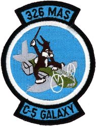 326th Military Airlift Squadron (Associate)
Constituted as 1 Combat Cargo Squadron on 11 Apr 1944.  Activated on 15 Apr 1944.  Redesignated as 326 Troop Carrier Squadron on 29 Sep 1945.  Inactivated on 26 Dec 1945.  Activated in the Reserve on 15 Jul 1947.  Redesignated as 326 Troop Carrier Squadron, Medium on 2 Sep 1949.  Ordered to active service on 15 Mar 1951.  Inactivated on 1 Apr 1951.  Activated in the Reserve on 14 Jun 1952.  Ordered to active service on 28 Oct 1962.  Relieved from active duty on 28 Nov 1962.  Redesignated as: 326 Tactical Airlift Squadron on 1 Jul 1967; 326 Military Airlift Squadron (Associate) on 25 Sep 1968; 326 Airlift Squadron (Associate) on 1 Feb 1992; 326 Airlift Squadron on 1 Oct 1994-.
