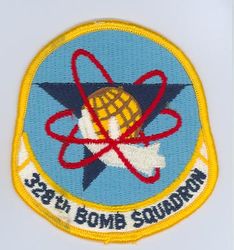 328th Bombardment Squadron, Heavy
Constituted 328 Bombardment Squadron (Heavy) on 28 Jan 1942. Activated on 1 Mar 1942. Redesignated: 328 Bombardment Squadron, Heavy on 20 Aug 1943; 328 Bombardment Squadron, Very Heavy on 23 May 1945; 328 Bombardment Squadron, Medium on 28 May 1948; 328 Bombardment Squadron, Heavy on 1 Feb 1955; 328 Bomb Squadron on 1 Sep 1991. Inactivated on 15 Jun 1994.
Emblem. Approved on 12 Apr 1955.

