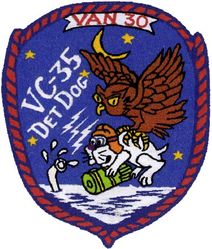 Composite Squadron 35 (VC-35) Detachment Dog VAN-30
Established as Composite Squadron THIRTY FIVE (VC-35) on 25 May 1950. Redesignated Attack Squadron (All Weather) THIRTY FIVE (VA(AW)-35) on 1 July 1956. Redesignated Attack Squadron ONE TWENTY TWO (VA-122) on 29 June 1959. Disestablished on 31 May 1991.

Deployment: 1 Jul 1954-28 Feb 1955, USS Yorktown (CVA-10), CVG-15, Douglas AD-5N Skyraider


