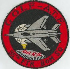 35th Fighter-Bomber Squadron Air Task Force Golf
Worn between 1956 - 58 when the unit flew F-100 until it was redesignated a TFS on 1 July 1958. 
