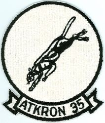 Attack Squadron 35 (VA-35) 
Established as Bombing Squadron THREE B (VB-3B) "Black Panthers" on 1 Jul 1934. Redesignated Bombing Squadron FOUR (VB-4) on 1 Jul 1937; Bombing Squadron THREE (VB-3) on 1 Jul 1939; Attack Squadron THREE A (VA-3A) on 15 Nov 1946; Attack Squadron THIRTY FOUR (VA34) on 7 Aug 1948; Attack Squadron THIRTY FIVE (VA35) on 15 Feb 1950. Disestablished on 31 Jan 1995. The second squadron to be assigned the VA-35 designation. 

Douglas AD-3; AD-4; AD-4B; AD-4L; AD-4N; AD-5; AD-6; A-IH Skyraider, 1950-1965
Grumman A-6A/B/C/E/KA-6D Intruder, 1965-1995

