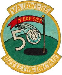 Attack Squadron (All Weather) 35 (VA(AW)-35) Detachment G VAN-50
Established as Composite Squadron THIRTY FIVE (VC-35) on 25 May 1950. Redesignated Attack Squadron (All Weather) THIRTY FIVE (VA(AW)-35) on 1 July 1956. Redesignated Attack Squadron ONE TWENTY TWO (VA-122) on 29 June 1959. Disestablished on 31 May 1991.

Deployment: 19 Apr-17 Oct 1957, USS Lexington (CVA-16), CVG-11, Douglas AD-5N Skyraider

