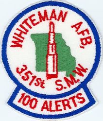351st Strategic Missile Wing (ICBM-Minuteman) 100 Alerts
