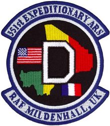 351st Expeditionary Air Refueling Squadron
Provided tanker support for French aircraft operating in Mali.
