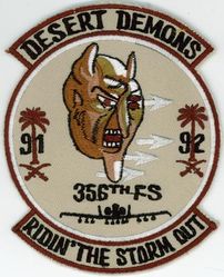 355th Fighter Squadron Operation DESERT STORM 1991-1992
Keywords: desert