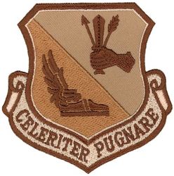 374th Airlift Wing
Translation: CELERITER PUGNARE = Swiftly to Fight
Keywords: desert