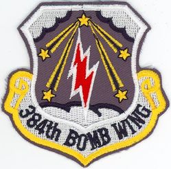 384th Bomb Wing
Established as 384th Bombardment Wing, Medium, on 23 Mar 1953. Activated on 1 Aug 1955. Discontinued, and inactivated, on 1 Sep 1964. Redesignated 384th Air Refueling Wing, Heavy, on 15 Nov 1972. Activated on 1 Dec 1972; 384th Bombardment Wing, Heavy on 1 Jul 1987; 384th Wing, 1 Sep 1991; 384th Bomb Wing on 1 Jun 1992. Inactivated with personnel and equipment being absorbed by 384th Bomb Group, 1 Jan 1994. Redesignated 384th Air Expeditionary Wing on 3 Sep 2003. Activated by redesignation of 384th Air Expeditionary Group on 3 Sep 2003. Inactivated in 2004.
