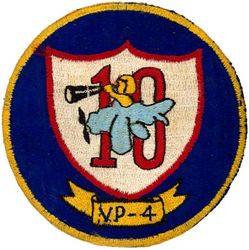 Patrol Squadron 4 (VP-4) Crew 10
Established as Bombing Squadron ONE HUNDRED FORTY FOUR (VB-144) on 1 Jul 1943. Redesignated Patrol Bombing Squadron ONE HUNDRED FORTY FOUR (VPB-144) on 1 Oct 1944; Patrol Squadron ONE HUNDRED FORTY FOUR (VP-144) on 15 May 1946; Medium Patrol Squadron (Landplane) ONE HUNDRED FORTY FOUR (VP-ML-4) on 15 Nov 1946; Patrol Squadron FOUR (VP-4) "Skinny Dragons" on 1 Sep 1948-.

Lockheed P2V-5F Neptune

