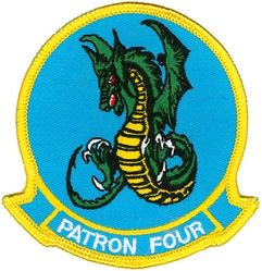 Patrol Squadron 4 (VP-4)
Established as Bombing Squadron ONE HUNDRED FORTY FOUR (VB-144) on 1 Jul 1943. Redesignated Patrol Bombing Squadron ONE HUNDRED FORTY FOUR (VPB-144) on 1 Oct 1944; Patrol Squadron ONE HUNDRED FORTY FOUR (VP-144) on 15 May 1946; Medium Patrol Squadron (Landplane) ONE HUNDRED FORTY FOUR (VP-ML-4) on 15 Nov 1946; Patrol Squadron FOUR (VP-4) on 1 Sep 1948, the second squadron to be assigned the VP-4 designation.

Lockheed P-3C UIIIR Orion, 1992-2016
Boeing P-8A Poseidon, 2016-.

Insignia (4th) “Skinny Dragons” design was altered slightly in honor of the squadron’s 50th anniversary and a more detailed insignia approved by CNO on 25 Mar 1993.

