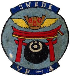 Patrol Squadron 4 (VP-4) Crew 8
Established as Bombing Squadron ONE HUNDRED FORTY FOUR (VB-144) on 1 Jul 1943. Redesignated Patrol Bombing Squadron ONE HUNDRED FORTY FOUR (VPB-144) on 1 Oct 1944; Patrol Squadron ONE HUNDRED FORTY FOUR (VP-144) on 15 May 1946; Medium Patrol Squadron (Landplane) ONE HUNDRED FORTY FOUR (VP-ML-4) on 15 Nov 1946; Patrol Squadron FOUR (VP-4) "Skinny Dragons" on 1 Sep 1948-.

Lockheed P2V-5/5F/7/SP-2H Neptune
