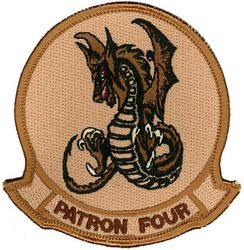 Patrol Squadron 4 (VP-4)
Established as Bombing Squadron ONE HUNDRED FORTY FOUR (VB-144) on 1 Jul 1943. Redesignated Patrol Bombing Squadron ONE HUNDRED FORTY FOUR (VPB-144) on 1 Oct 1944; Patrol Squadron ONE HUNDRED FORTY FOUR (VP-144) on 15 May 1946; Medium Patrol Squadron (Landplane) ONE HUNDRED FORTY FOUR (VP-ML-4) on 15 Nov 1946; Patrol Squadron FOUR (VP-4) on 1 Sep 1948, the second squadron to be assigned the VP-4 designation.

Lockheed P-3C UIIIR Orion, 1992-2016
Boeing P-8A Poseidon, 2016-.

Insignia (4th) “Skinny Dragons” design was altered slightly in honor of the squadron’s 50th anniversary and a more detailed insignia approved by CNO on 25 Mar 1993.

