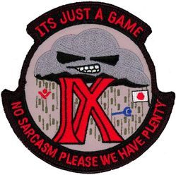 Patrol Squadron 4 (VP-4) Combat Air Crew 9
Established as Bombing Squadron ONE HUNDRED FORTY FOUR (VB-144) on 1 July 1943. Redesignated Patrol Bombing Squadron ONE HUNDRED FORTY FOUR (VPB-144) on 1 October 1944. Redesignated Patrol Squadron ONE HUNDRED FORTY FOUR (VP-144) on 15 May 1946. Redesignated Medium Patrol Squadron (Landplane) ONE HUNDRED FORTY FOUR (VP-ML-4) on 15 November 1946. Redesignated Patrol Squadron FOUR (VP-4) on 1 September 1948, the second squadron to be assigned the VP-4 designation.

Lockheed P-3C UIIIR Orion, 1992-.

The Skinny Dragon design was altered slightly in honor of the squadron’s 50th anniversary in 1993. Approved by CNO on 25 Mar 1993.

