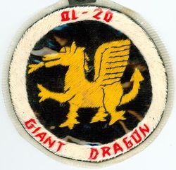 4080th Strategic Reconnaissance Wing Operating Location 20
Detachment of three 4028th SRS U-2E (#347, #370 & #374) to Bien Hoa AB, S. Vietnam on 5 Mar 1964. Designated as Operating Location-20 (OL-20), initially under code names "Lucky Dragon" and later renamed “Trojan Horse” & “Giant Dragon in 1966.
