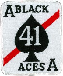 Fighter Squadron 41 (VF-41)
Established as Fighter Squadron SEVEN FIVE A (VF-75A) on 1 Jun 1945. Redesignated Fighter Squadron SEVEN FIVE (VF-75) on 1 Aug 1945; Fighter Squadron THREE B (VF-3B) on 15 Nov 1946; Fighter Squadron FOUR ONE (VF-41) on 1 Sep 1948. Disestablished on 8 Jun 1950. Reestablished on 1 Sep 1950. Redesignated Strike Fighter Squadron FOUR ONE (VFA-41) in Dec 2001-.

Vought F4U-4/5 Corsair, 1945-1953
McDonnell F2H-3 Banshee, 1953-1958
McDonnell F3H-2 Demon, 1958-1962
McDonnell Douglas F-4B/J/N Phantom II, 1962-1976
Grumman F-14-A Tomcat, 1976-2001

