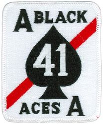 Fighter Squadron 41 (VF-41)
Established as Fighter Squadron SEVEN FIVE A (VF-75A) on 1 Jun 1945. Redesignated Fighter Squadron SEVEN FIVE (VF-75) on 1 Aug 1945; Fighter Squadron THREE B (VF-3B) on 15 Nov 1946; Fighter Squadron FOUR ONE (VF-41) on 1 Sep 1948. Disestablished on 8 Jun 1950. Reestablished on 1 Sep 1950. Redesignated Strike Fighter Squadron FOUR ONE (VFA-41) in Dec 2001-.

Vought F4U-4/5 Corsair, 1945-1953
McDonnell F2H-3 Banshee, 1953-1958
McDonnell F3H-2 Demon, 1958-1962
McDonnell Douglas F-4B/J/N Phantom II, 1962-1976
Grumman F-14-A Tomcat, 1976-2001


