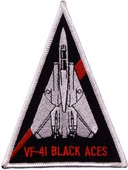 Fighter Squadron 41 (VF-41) F-14 Tomcat
Established as Fighter Squadron SEVEN FIVE A (VF-75A) on 1 Jun 1945. Redesignated Fighter Squadron SEVEN FIVE (VF-75) on 1 Aug 1945; Fighter Squadron THREE B (VF-3B) on 15 Nov 1946; Fighter Squadron FOUR ONE (VF-41) on 1 Sep 1948. Disestablished on 8 Jun 1950. Reestablished on 1 Sep 1950. Redesignated Strike Fighter Squadron FOUR ONE (VFA-41) in Dec 2001-.

Grumman F-14-A Tomcat, 1976-2001

