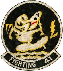 Fighter Squadron 41 (VF-41)
Established as Fighter Squadron SEVEN FIVE A (VF-75A) on 1 Jun 1945. Redesignated Fighter Squadron SEVEN FIVE (VF-75) on 1 Aug 1945; Fighter Squadron THREE B (VF-3B) on 15 Nov 1946; Fighter Squadron FOUR ONE (VF-41) on 1 Sep 1948. Disestablished on 8 Jun 1950. Reestablished on 1 Sep 1950. Redesignated Strike Fighter Squadron FOUR ONE (VFA-41) in Dec 2001-.

Vought F4U-4/5 Corsair, 1945-1953
McDonnell F2H-3 Banshee, 1953-1958
McDonnell F3H-2 Demon, 1958-1962
McDonnell Douglas F-4B/J/N Phantom II, 1962-1976
Grumman F-14-A Tomcat, 1976-2001


