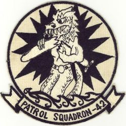 Patrol Squadron 42 (VP-42)
Established as Patrol Squadron TWENTY TWO (VP-22) on 7 Apr 1944. Redesignated Patrol Bombing Squadron TWENTY TWO (VPB-22) on 1 Oct 1944; Patrol Squadron TWENTY TWO (VP-22) on 15 May 1946; Medium Patrol Squadron (Seaplane) TWO (VP-MS-2) on 15 Nov 1946; Patrol Squadron FORTY TWO (VP-42) on 1 Sep 1948, the second squadron to be assigned the VP-42 designation. Disestablished on 26 Sep 1969.

Martin PBM-3D Mariner, 1944-1953
Martin P5M Marlin, 1953-1963
Lockheed SP-2E Neptune, 1963-1964
Lockheed SP-2H Neptune, 1964-1969

Insignia (3rd) “Sea Demons” approved by CNO on 16 Feb 1965.

