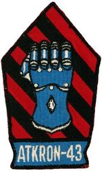 Attack Squadron 43 (VA-43)
Established as Fighter Squadron SEVEN FOUR A (VF-74A) on 1 May 1945. Redesignated Fighter Squadron SEVEN FOUR (VF-74) on 1 Aug 1945; Fighter Squadron ONE B (VF-1B) on 15 Nov 1946; Fighter Squadron TWO ONE (VF-21) on 1 Sep 1948; Attack Squadron FOUR THREE (VA-43) “Mach Busters” on 1 Jul 1959;  Fighter Squadron FOUR THREE (VF-43) on 1 Jul 1973. Disestablished on 1 Jul 1994.

McDonnell A4D-1/A-4E Skyhawk


