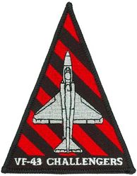 Fighter Squadron 43 (VF-43) A-4 Skyhawk
Established as Fighter Squadron SEVEN FOUR A (VF-74A) on 1 May 1945. Redesignated Fighter Squadron SEVEN FOUR (VF-74) on 1 Aug 1945; Fighter Squadron ONE B (VF-1B) on 15 Nov 1946; Fighter Squadron TWO ONE (VF-21) on 1 Sep 1948; Attack Squadron FOUR THREE (VA-43) “Mach Busters” on 1 Jul 1959;  Fighter Squadron FOUR THREE (VF-43) on 1 Jul 1973. Disestablished on 1 Jul 1994.

Douglas A4D-1/2/2N/A-4A/C/E/F/TA-4J Skyhawk.
Northrop Corp. T-38 Talon
Northrop Corp. F-5E Tiger II
IAI (Israeli) F-21 Kfir.
General Dynamics F-16N Viper

